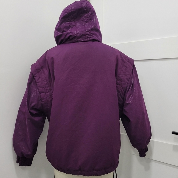 Vintage Skitique Ski Snow Jacket Deep Plum Purple Size M - Picture 3 of 14